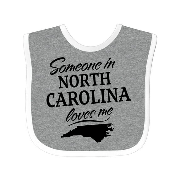 Inktastic Someone in North Carolina Loves Me Boys or Girls Baby Bib