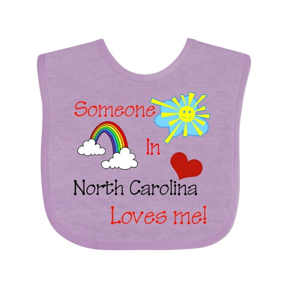 Inktastic Someone in North Carolina Loves Me Boys or Girls Baby Bib