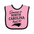 thumbnail image 1 of Inktastic Someone in North Carolina Loves Me Boys or Girls Baby Bib, 1 of 4
