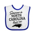thumbnail image 1 of Inktastic Someone in North Carolina Loves Me Boys or Girls Baby Bib, 1 of 4