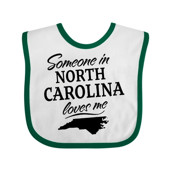 Inktastic Someone in North Carolina Loves Me Boys or Girls Baby Bib
