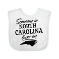 thumbnail image 1 of Inktastic Someone in North Carolina Loves Me Boys or Girls Baby Bib, 1 of 4
