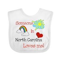 Inktastic Someone in North Carolina Loves Me Boys or Girls Baby Bib