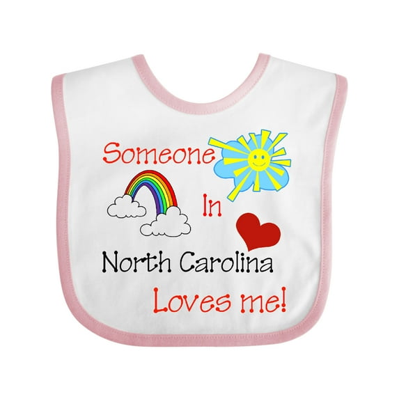 Inktastic Someone in North Carolina Loves Me Boys or Girls Baby Bib