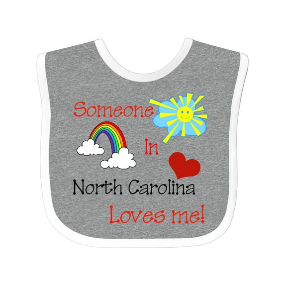 Inktastic Someone in North Carolina Loves Me Boys or Girls Baby Bib