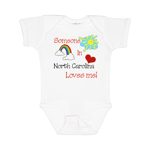 Inktastic Someone in North Carolina Loves Me Boys or Girls Baby Bodysuit