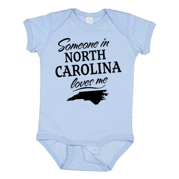 Inktastic Someone in North Carolina Loves Me Boys or Girls Baby Bodysuit
