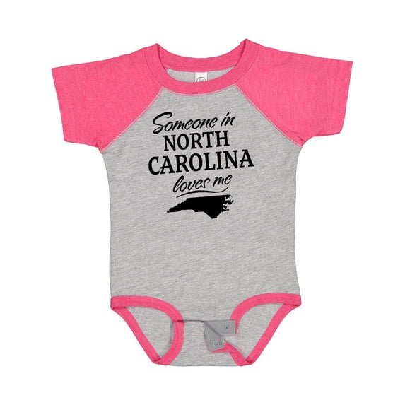 Inktastic Someone in North Carolina Loves Me Boys or Girls Baby Bodysuit
