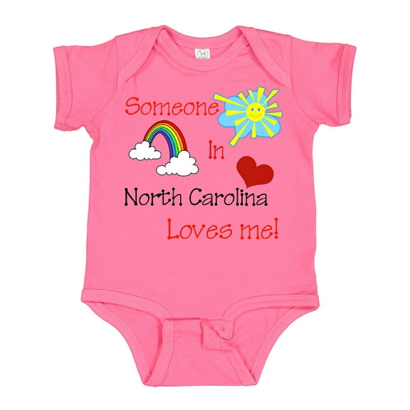 Inktastic Someone in North Carolina Loves Me Boys or Girls Baby Bodysuit