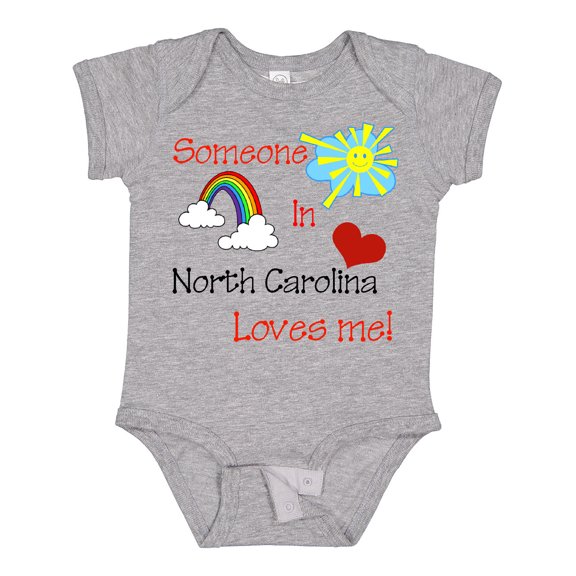 Inktastic Someone in North Carolina Loves Me Boys or Girls Baby Bodysuit