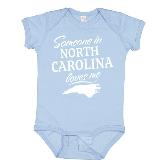 Inktastic Someone in North Carolina Loves Me Boys or Girls Baby Bodysuit