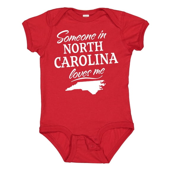 Inktastic Someone in North Carolina Loves Me Boys or Girls Baby Bodysuit