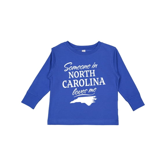 Inktastic Someone in North Carolina Loves Me Boys or Girls Long Sleeve Toddler T-Shirt