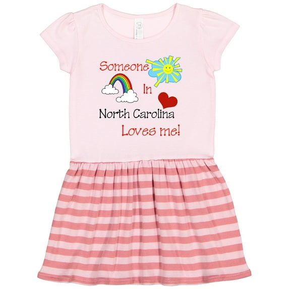 Inktastic Someone in North Carolina loves me! Gift Toddler Girl Dress