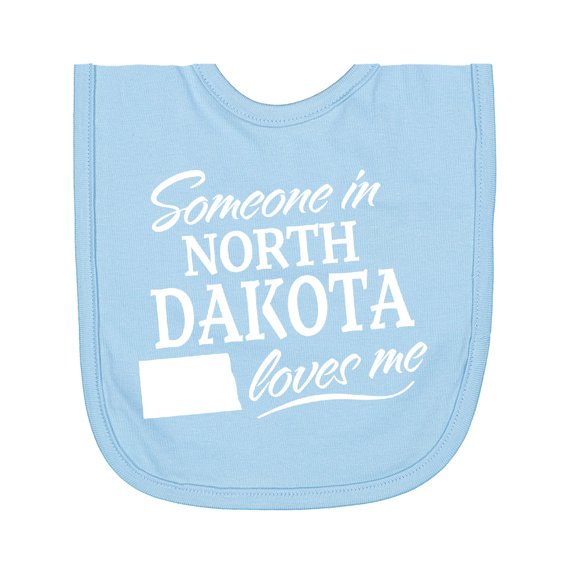 Inktastic Someone in North Dakota Loves Me Newborn Bib