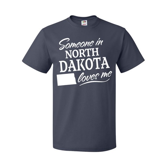 Inktastic Someone in North Dakota Loves Me T-Shirt