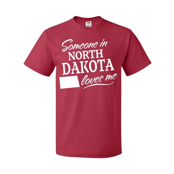 Inktastic Someone in North Dakota Loves Me T-Shirt