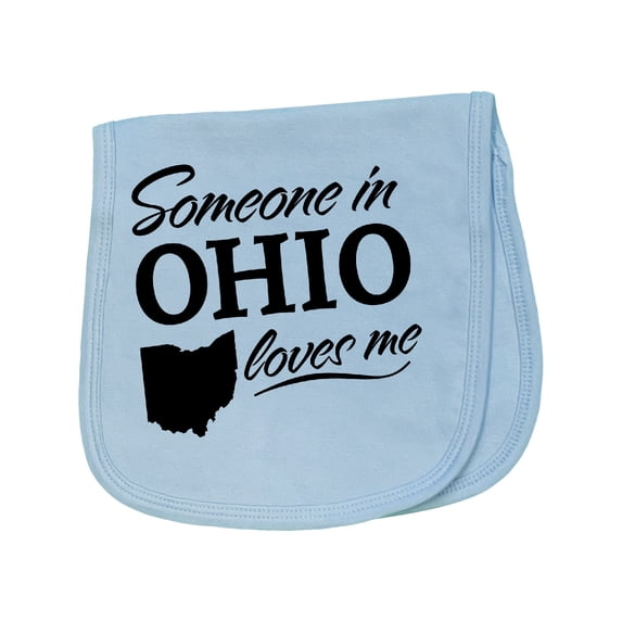 Inktastic Someone in Ohio Loves Me Baby Burp Cloth