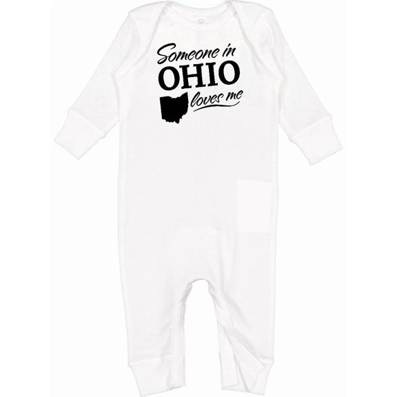 Inktastic Someone in Ohio Loves Me Baby Romper Coveralls