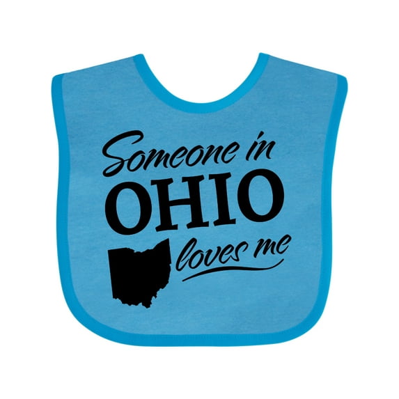 Inktastic Someone in Ohio Loves Me Boys or Girls Baby Bib