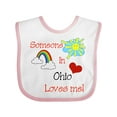 thumbnail image 1 of Inktastic Someone in Ohio Loves Me Boys or Girls Baby Bib, 1 of 4