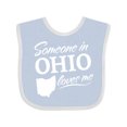 thumbnail image 1 of Inktastic Someone in Ohio Loves Me Boys or Girls Baby Bib, 1 of 4
