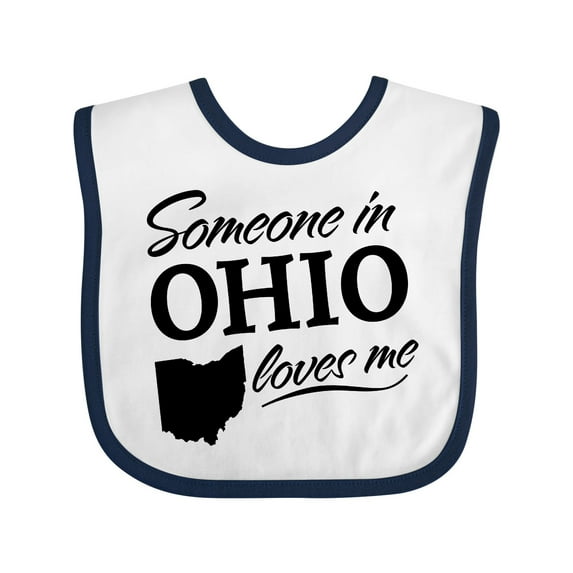 Inktastic Someone in Ohio Loves Me Boys or Girls Baby Bib