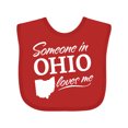 thumbnail image 1 of Inktastic Someone in Ohio Loves Me Boys or Girls Baby Bib, 1 of 4
