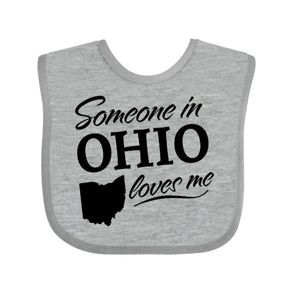 Inktastic Someone in Ohio Loves Me Boys or Girls Baby Bib