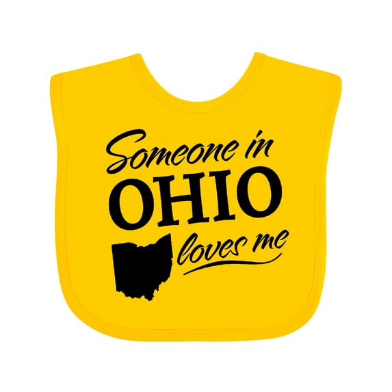 Inktastic Someone in Ohio Loves Me Boys or Girls Baby Bib