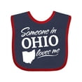 thumbnail image 1 of Inktastic Someone in Ohio Loves Me Boys or Girls Baby Bib, 1 of 4