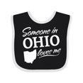 thumbnail image 1 of Inktastic Someone in Ohio Loves Me Boys or Girls Baby Bib, 1 of 4