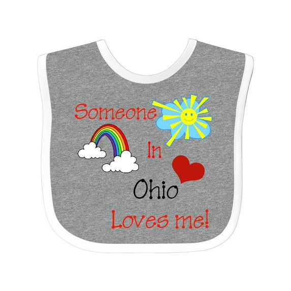 Inktastic Someone in Ohio Loves Me Boys or Girls Baby Bib