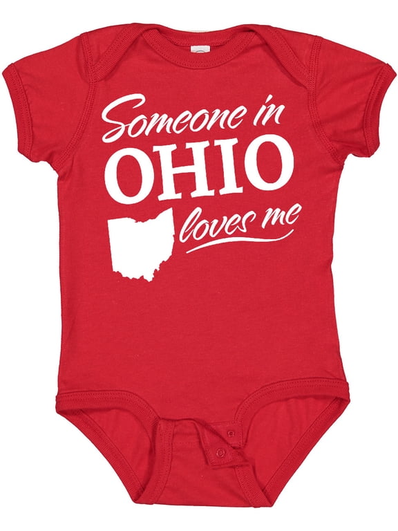 Someone in Ohio Loves Me Boys or Girls Baby Bodysuit