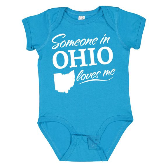 Inktastic Someone in Ohio Loves Me Boys or Girls Baby Bodysuit