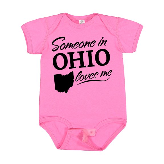 Inktastic Someone in Ohio Loves Me Boys or Girls Baby Bodysuit