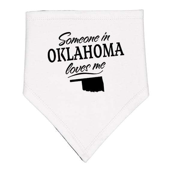 Inktastic Someone in Oklahoma Loves Me Baby Bandana Bib