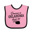 thumbnail image 1 of Inktastic Someone in Oklahoma Loves Me Boys or Girls Baby Bib, 1 of 4