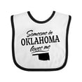 thumbnail image 1 of Inktastic Someone in Oklahoma Loves Me Boys or Girls Baby Bib, 1 of 4