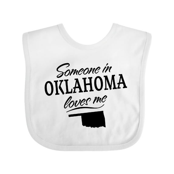 Inktastic Someone in Oklahoma Loves Me Boys or Girls Baby Bib