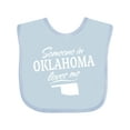 thumbnail image 1 of Inktastic Someone in Oklahoma Loves Me Boys or Girls Baby Bib, 1 of 4
