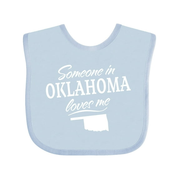 Inktastic Someone in Oklahoma Loves Me Boys or Girls Baby Bib