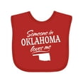 thumbnail image 1 of Inktastic Someone in Oklahoma Loves Me Boys or Girls Baby Bib, 1 of 4