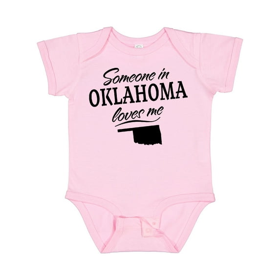 Inktastic Someone in Oklahoma Loves Me Boys or Girls Baby Bodysuit
