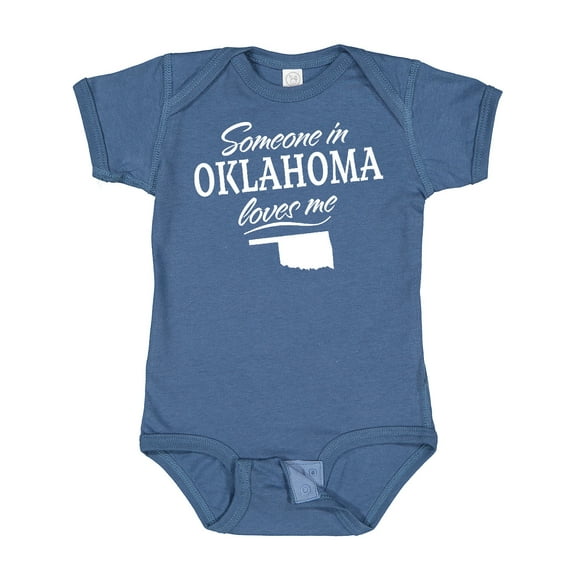 Inktastic Someone in Oklahoma Loves Me Boys or Girls Baby Bodysuit