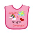 thumbnail image 1 of Inktastic Someone in Oregon Loves Me Boys or Girls Baby Bib, 1 of 4