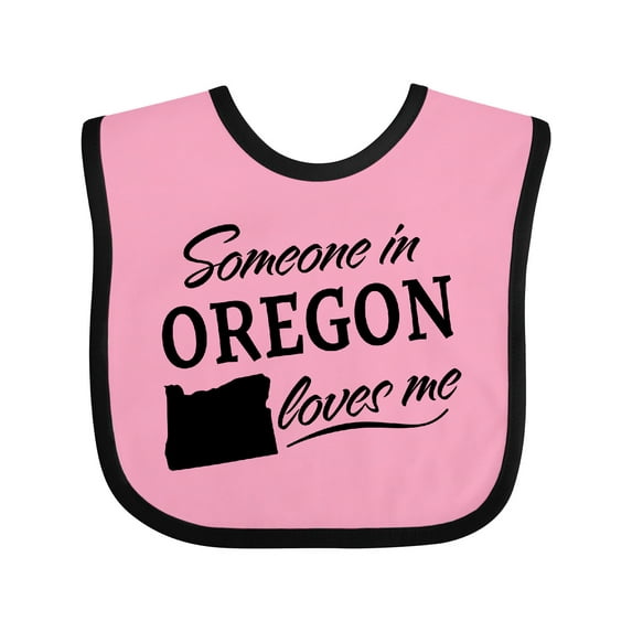 Inktastic Someone in Oregon Loves Me Boys or Girls Baby Bib