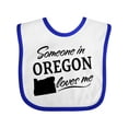 thumbnail image 1 of Inktastic Someone in Oregon Loves Me Boys or Girls Baby Bib, 1 of 4