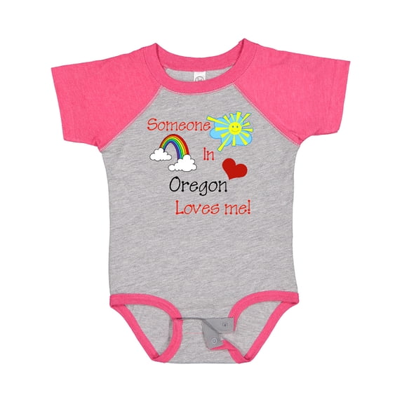 Inktastic Someone in Oregon Loves Me Boys or Girls Baby Bodysuit
