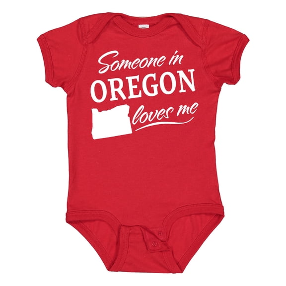 Inktastic Someone in Oregon Loves Me Boys or Girls Baby Bodysuit